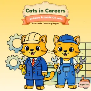 Cats in Careers – Builders & Hands-On Jobs (6 Pages)