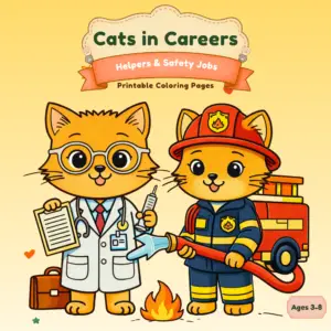 Cats in Careers – Helpers & Safety Jobs (9 Pages)